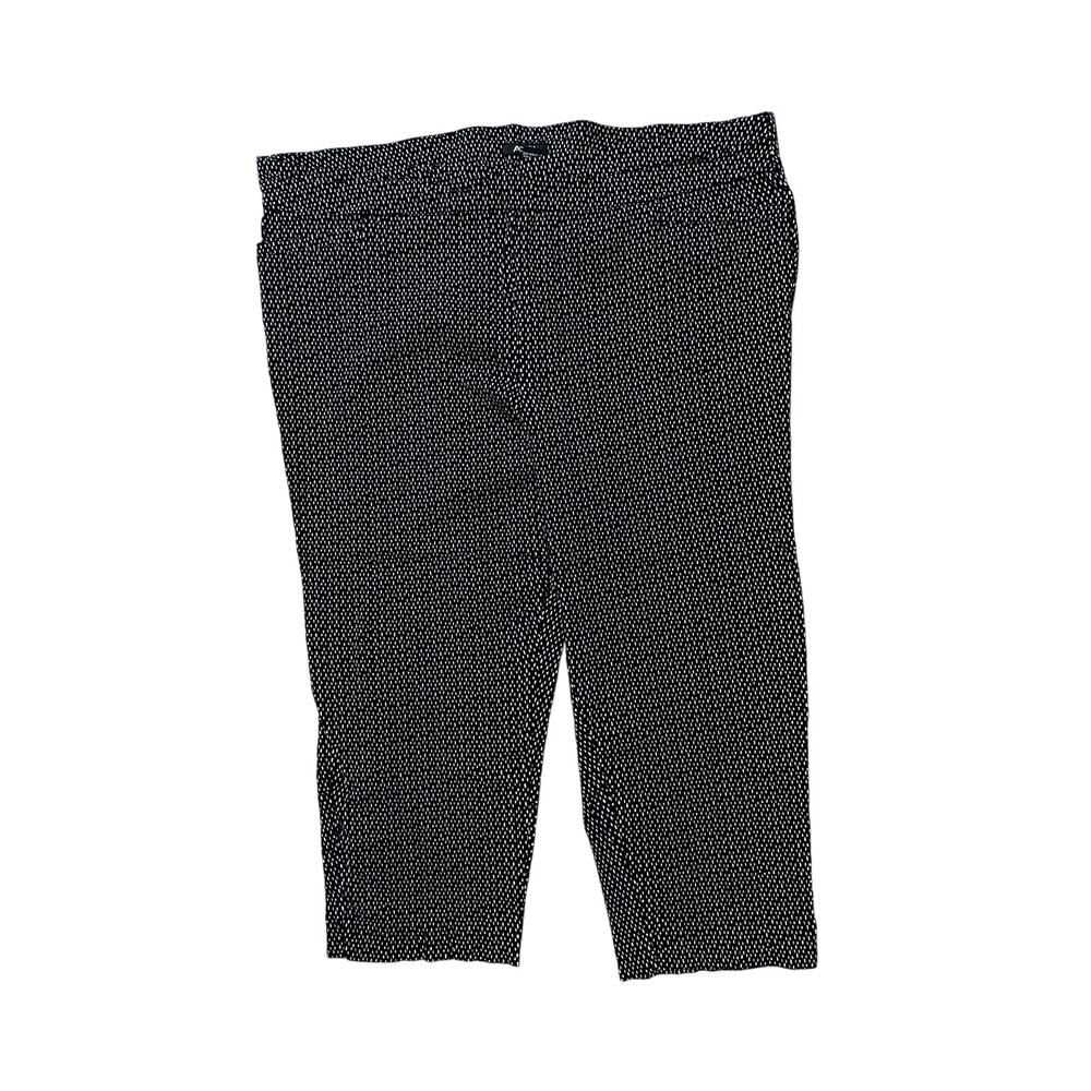 APT.9 Plus Size 22W Black & White Patterned Stretch Capri Pants – Pull-On Style